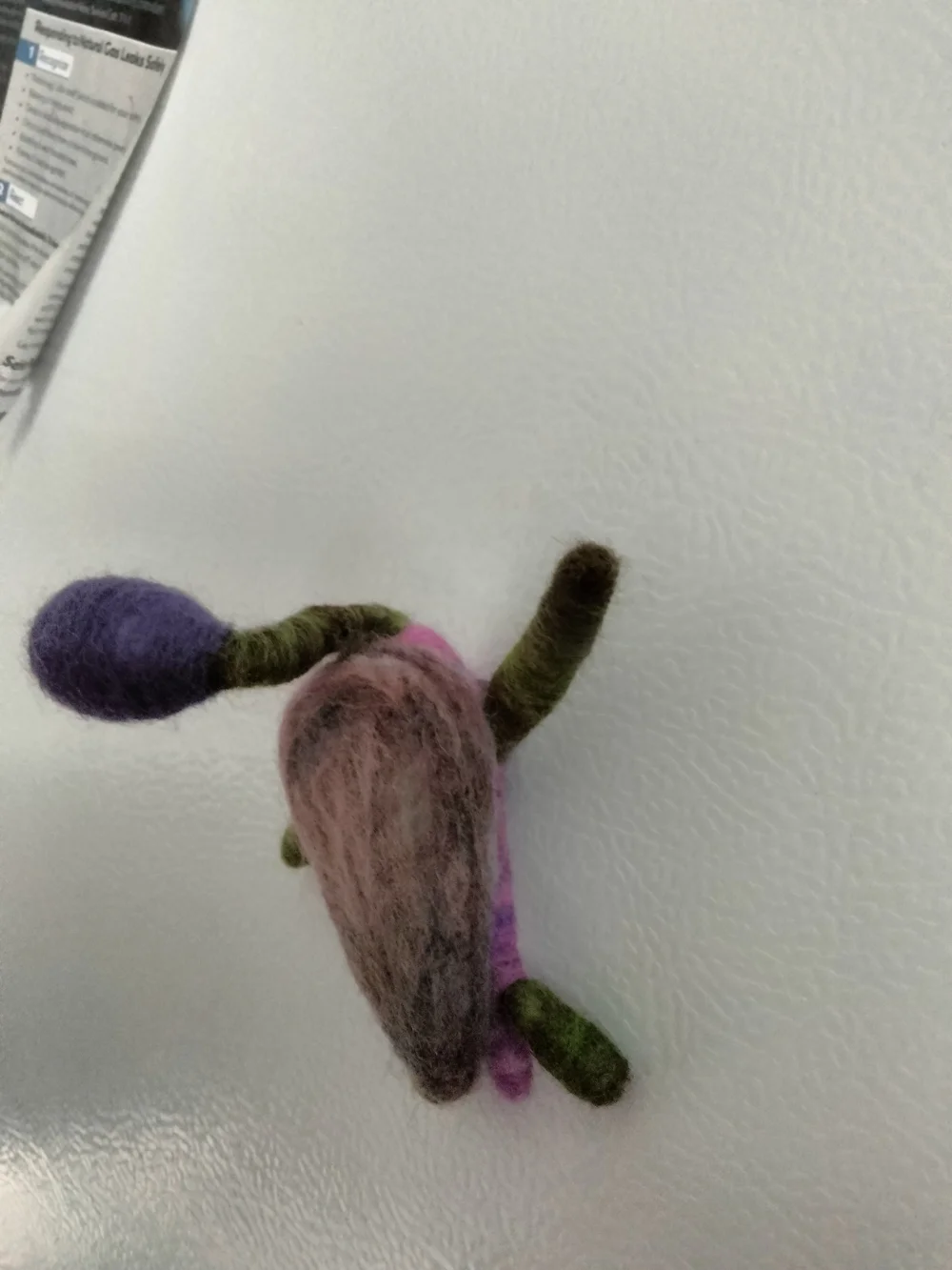 Handmade Needle Felted Turtle Magnet